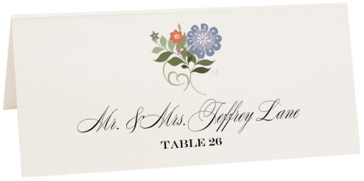 Photograph of Tented Garden Flurry Place Cards