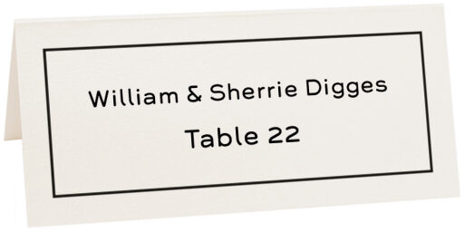 Photograph of Tented Grover Place Cards Place Cards