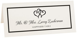 Photograph of Tented Linked Hearts Place Cards