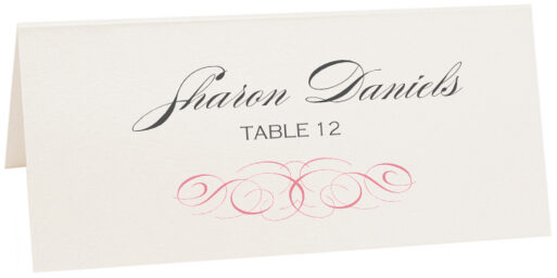 Photograph of Tented Ornate Line Flourish 0510 Place Cards