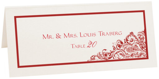 Photograph of Tented Paisley Power Corner 02 Place Cards