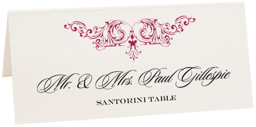 Photograph of Tented Song Place Cards