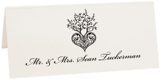 Photograph of Tented Tree of Life Heart Place Cards