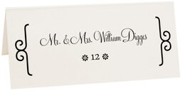 Photograph of Tented Feel Script Monogram Place Cards