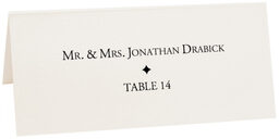 Photograph of Tented Garamond Monogram Place Cards