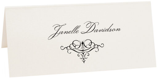 Photograph of Tented Monsieur Victorian Frame Place Cards