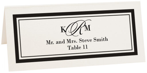 Photograph of Tented Sloop Monogram Place Cards
