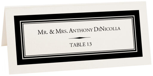 Photograph of Tented Something Old, Something New Place Cards