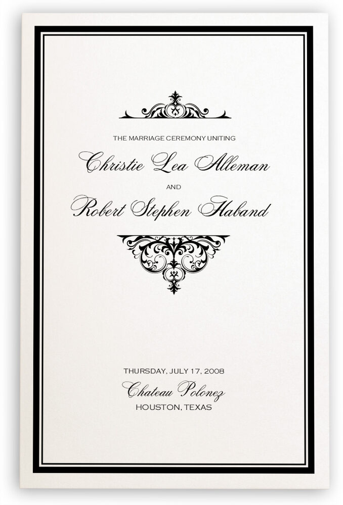 Photograph of Abbey Cocktail Wedding Programs