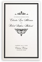 Photograph of Abbey Cocktail Wedding Programs