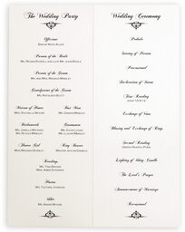 Photograph of Accordion Wedding Programs