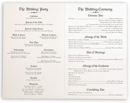 Photograph of Blackletter Gothic Wedding Programs