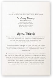 Photograph of Blackletter Gothic Wedding Programs