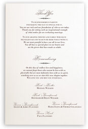 Photograph of Christian Cross Flourish Wedding Programs