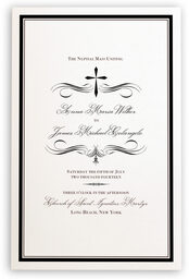 Photograph of Christian Cross Flourish Wedding Programs