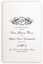 Photograph of Curly Sue Wedding Programs