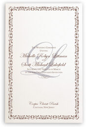 Photograph of Edwardian Watermark Wedding Programs