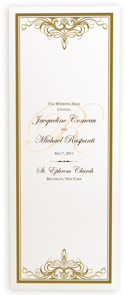 Photograph of Flirty Eyes Top & Bottom Wedding Programs