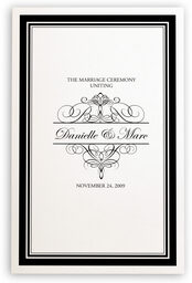 Photograph of Flourish Monogram 01 Wedding Programs