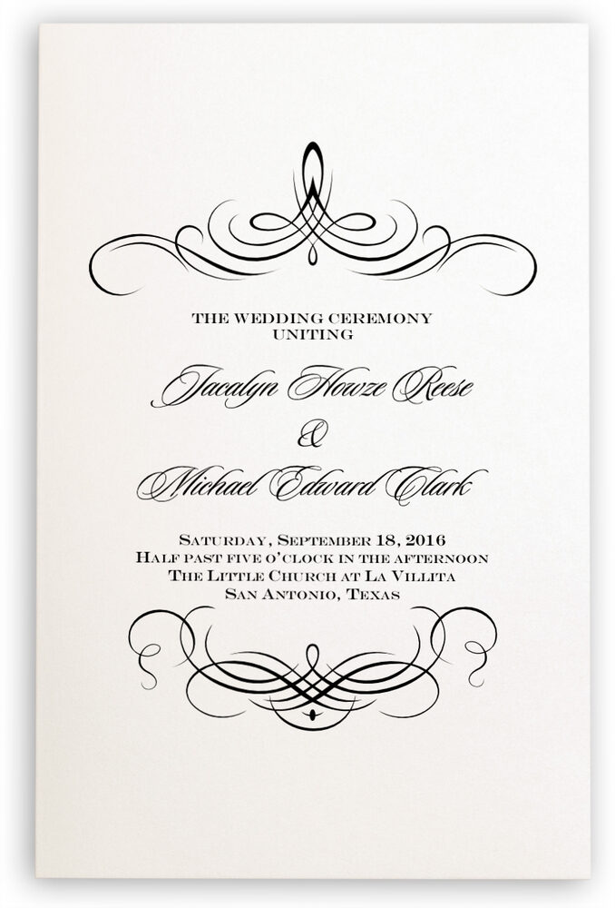 Photograph of Flourish Monogram 04 Wedding Programs