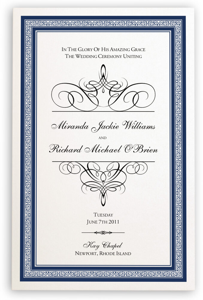 Photograph of Flourish Monogram 05 Wedding Programs