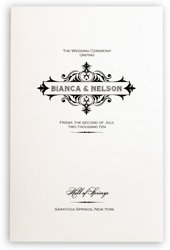 Photograph of Golden Slipper Vintage Wedding Programs