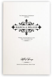 Photograph of Golden Slipper Vintage Wedding Programs