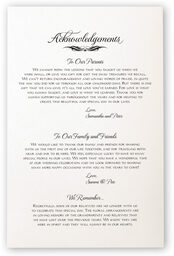 Photograph of Lake Front Wedding Programs