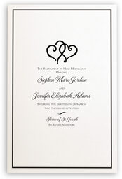 Photograph of Linked Hearts Wedding Programs