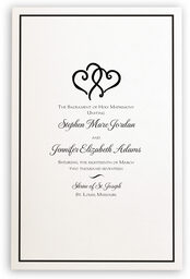 Linked Hearts Wedding Programs, Wedding Ceremony Programs
