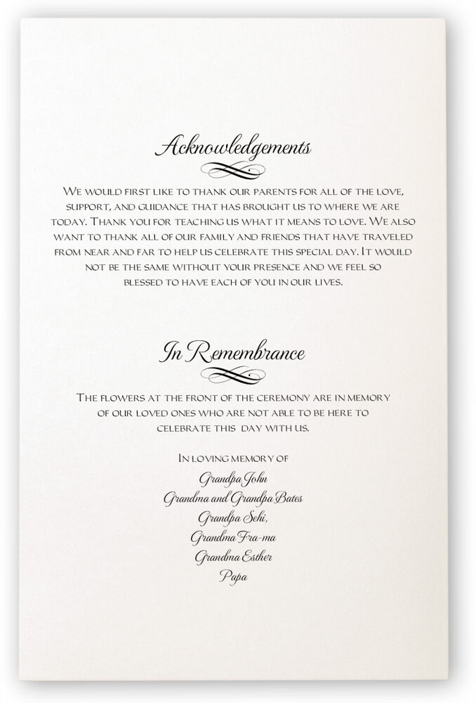 Photograph of Linked Hearts Wedding Programs