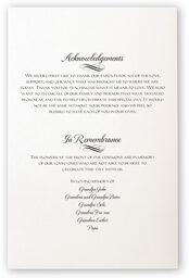 Photograph of Linked Hearts Wedding Programs