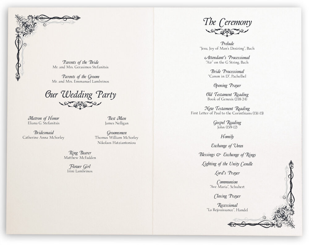 Photograph of Midsummer's Night Dream Wedding Programs