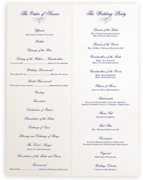 Photograph of Old Script and Engravers Wedding Programs