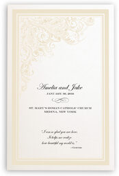 Photograph of Paisley Power Corner Wedding Programs