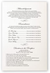 Photograph of Paisley Power Corner Wedding Programs