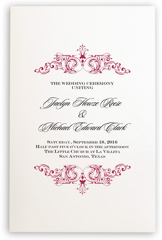 Photograph of Song Wedding Programs