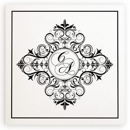 Photograph of Spiral Swirl Monogram Wedding Programs