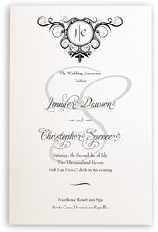 Photograph of Spiral Swirl Top Wedding Programs