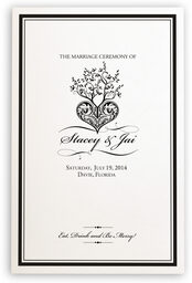 Photograph of Tree of Life Heart Wedding Programs