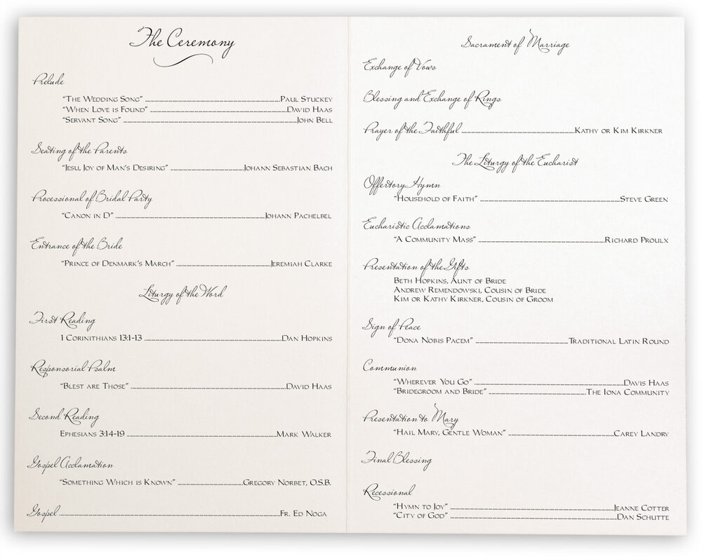 Photograph of Two Horses Wedding Programs