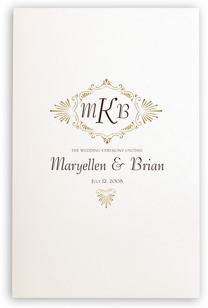 Photograph of Carmine Tango Monogram Wedding Programs