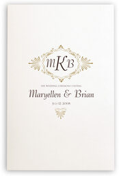 Photograph of Carmine Tango Monogram Wedding Programs