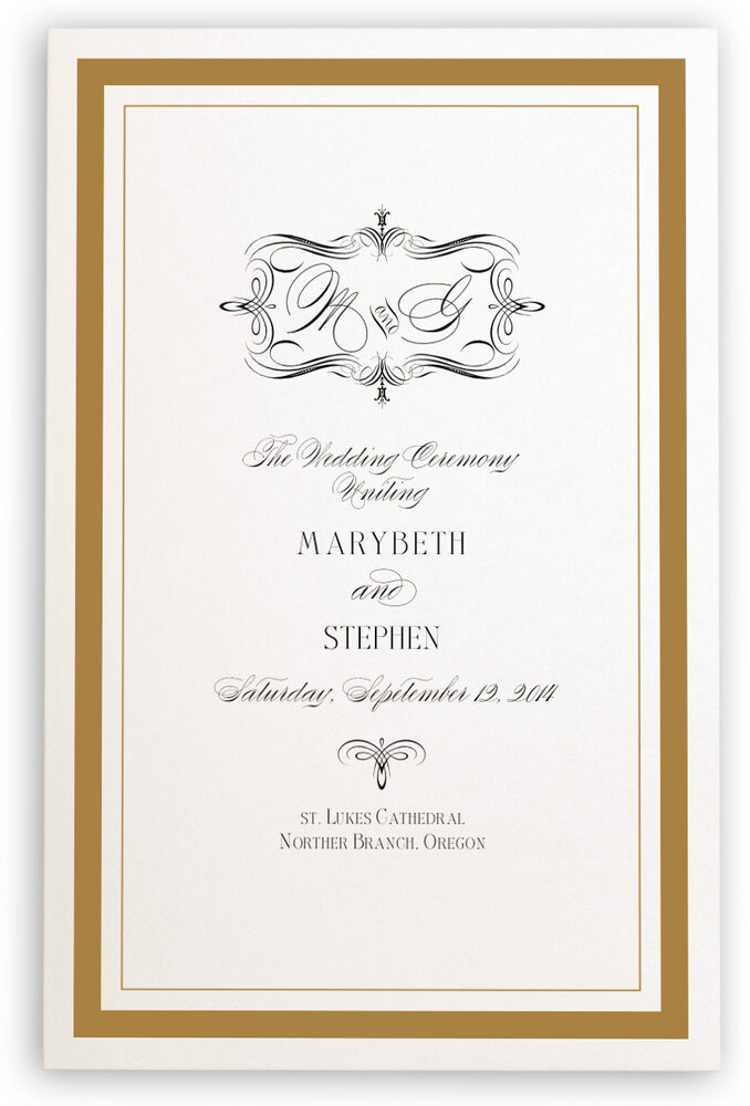 Photograph of Compendium Monogram Wedding Programs