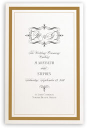 Photograph of Compendium Monogram Wedding Programs