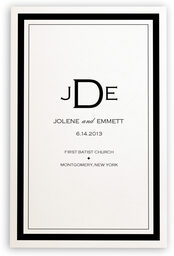 Photograph of Copperplate Monogram Wedding Programs