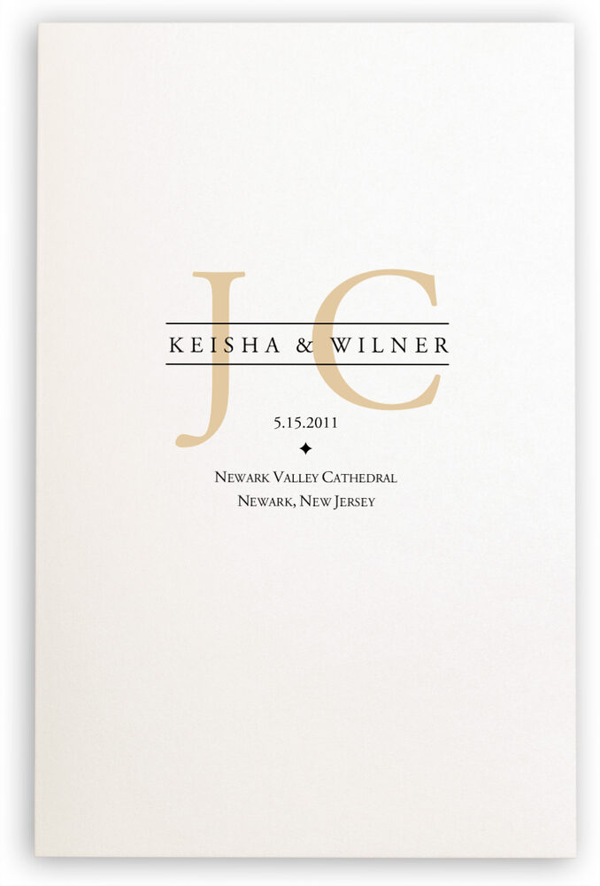 Photograph of Garamond Monogram Wedding Programs