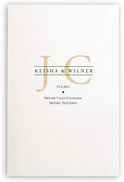 Photograph of Garamond Monogram Wedding Programs