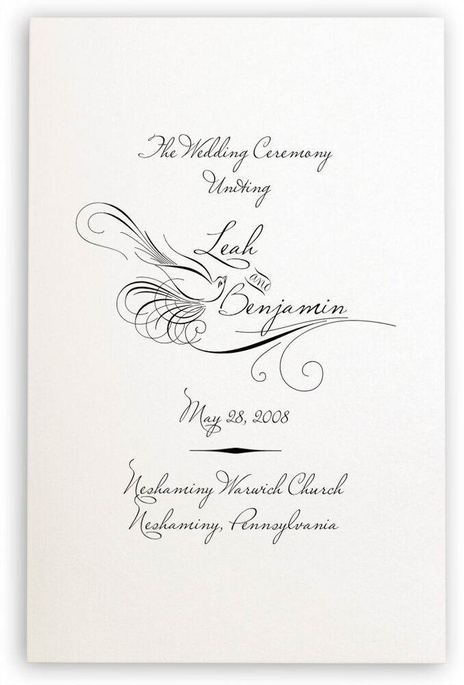 Photograph of Miss LeGatees Correspondence Wedding Programs