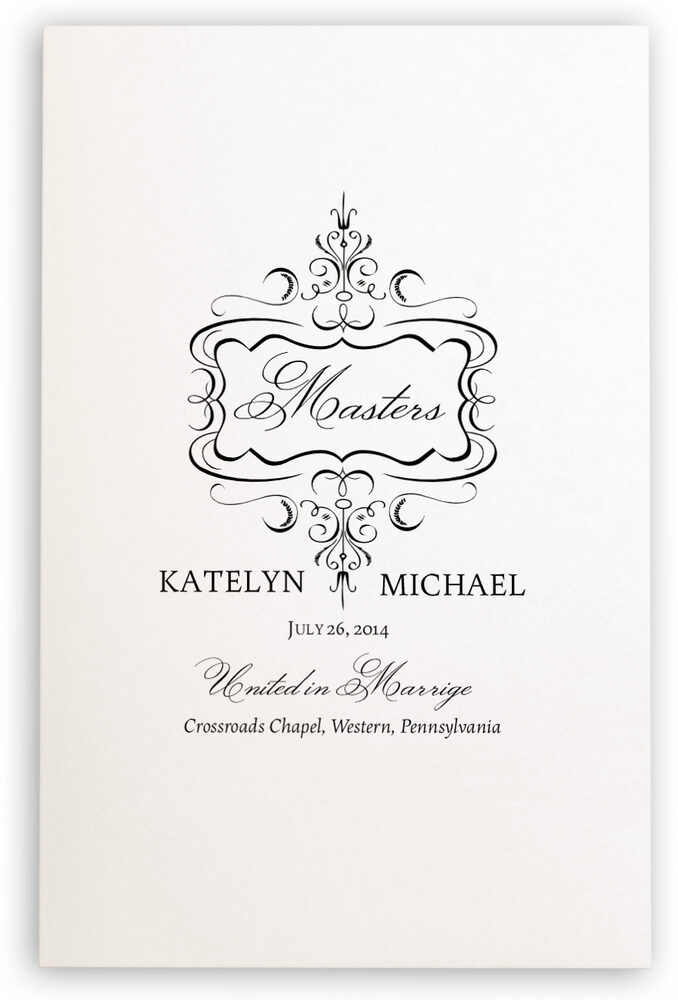 Photograph of Monsieur Victorian Frame Wedding Programs